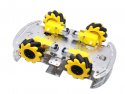 Smart Car Chassis 4WD Mecanum Aluminium Dubbel